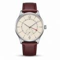 Montre GMT classique avec bracelet bordeaux
